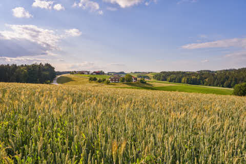 Gemeinde Reischach Landkreis Altötting Wipfelsberg Blick nach Wissersdorf Hatzelsberg Hoheneck (Dirschl Johann) Deutschland AÖ
